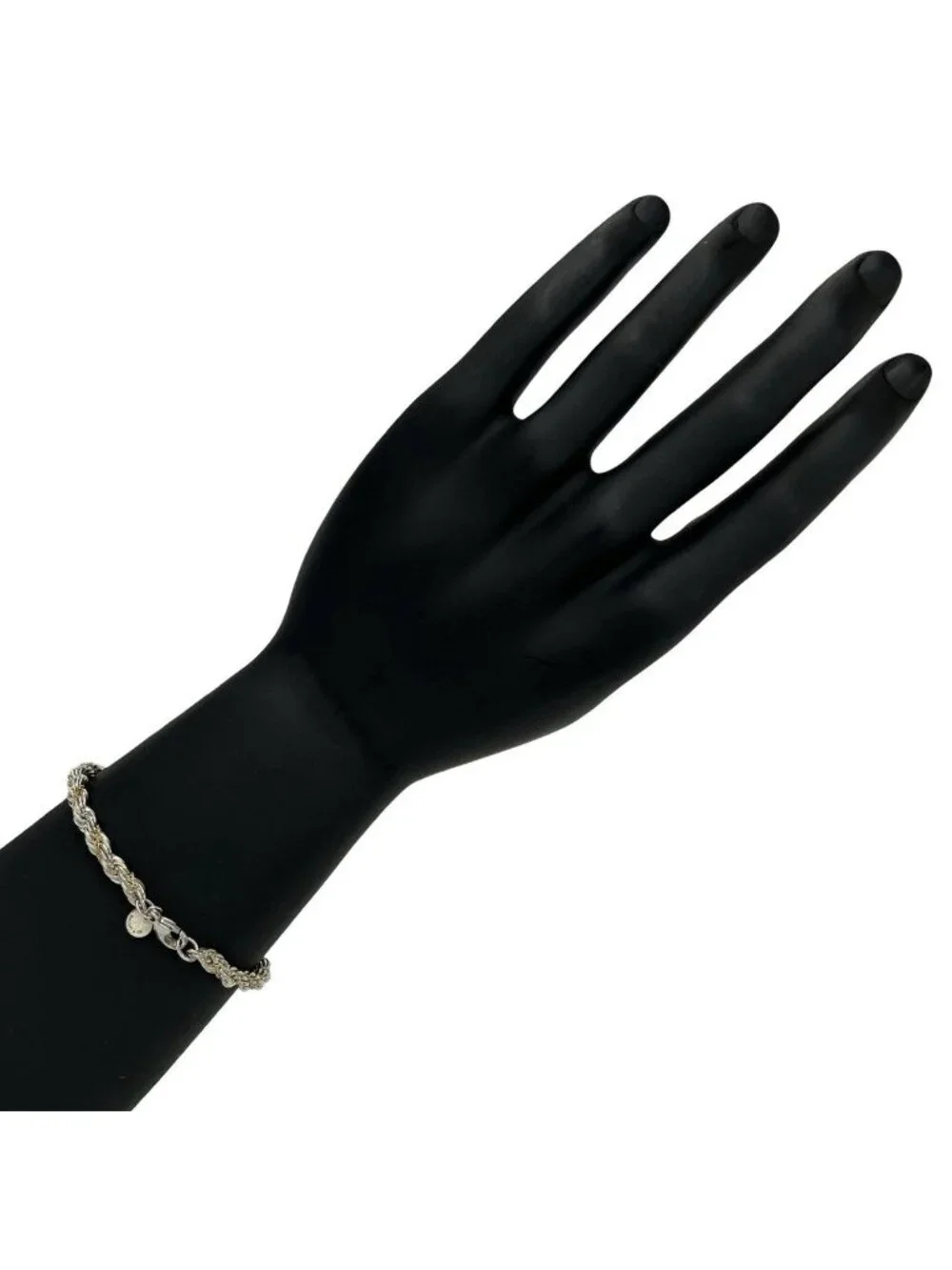 Tiffany & Co Twisted Rope Bra 925 Sterling Silver Gold 18k Bracelet